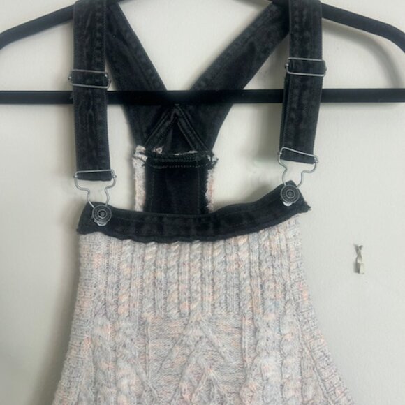 Free People We The Free Brighton Skirtall Overall Knit Denim Dress - Picture 5 of 16